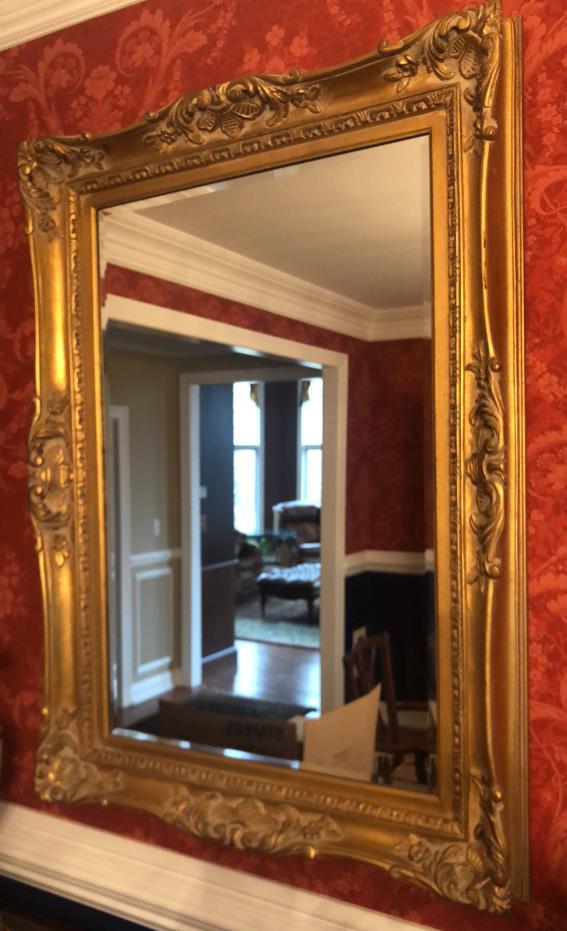 Gilt Wood Carved Frame Mirror (1 of 4)