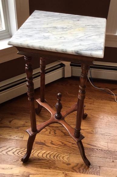 Victorian Style Marble Top Plant Stand (1 of 2)