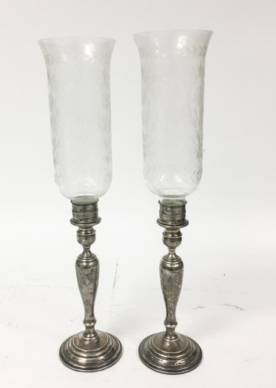 Pair of Weighted Sterling Candlesticks (1 of 6)