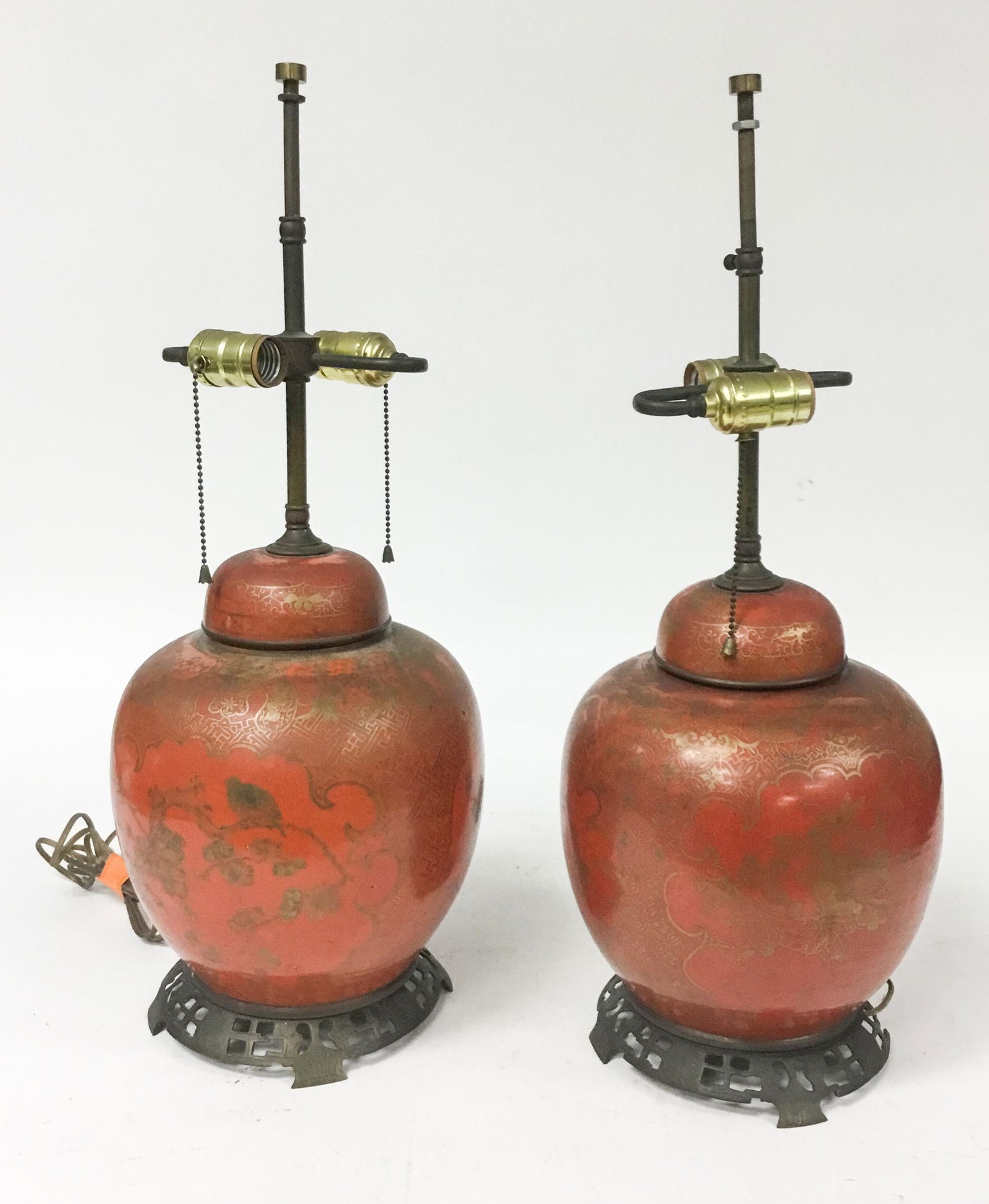 Pair of Chinese Ginger Jar Lamps (1 of 7)