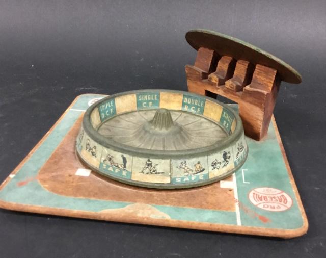 P.M. Game Co. Pro Baseball Wooden Game: 8 1/2" x 8 1/2". Crack to top
