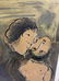 Marc Chagall Lithograph Couple in Ocher - 4