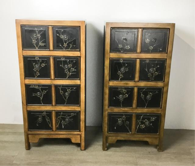 Pair Asian Style 4 Drawer Lingerie Chests (1 of 20)