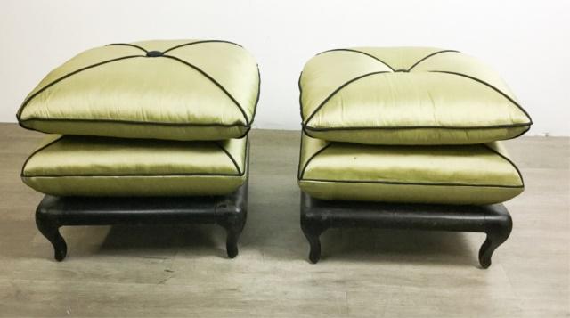 Pair of Upholstered Ottomans (1 of 4)