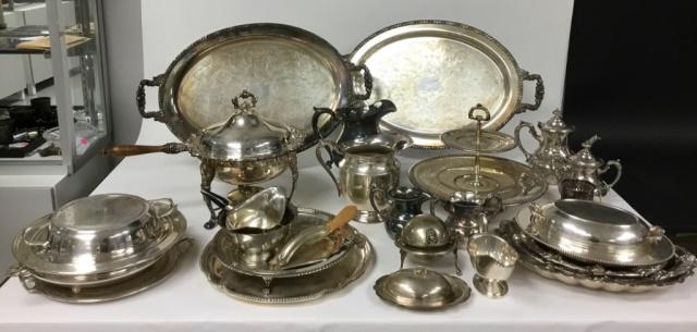 Large Grouping of Silver-plate (1 of 20)