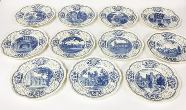 Set of 11 Wedgwood Bryn Mawr College Plates (1 of 13)