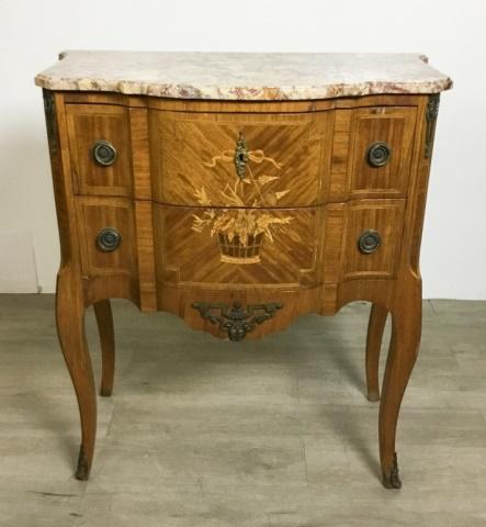 Marble Top Louis XV/XVI Transitional Commode (1 of 9)