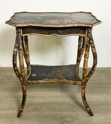 Painted Bamboo Side Table (1 of 9)