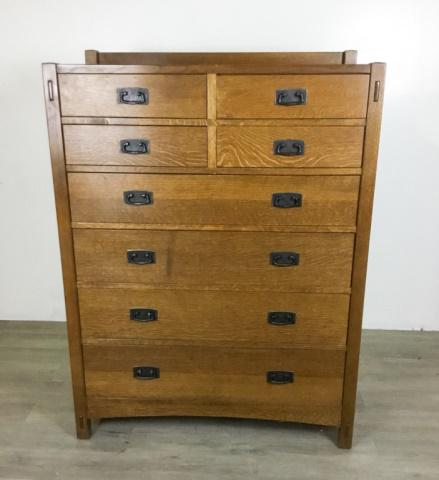 Stickley Arts & Crafts Tall Chest (1 of 10)