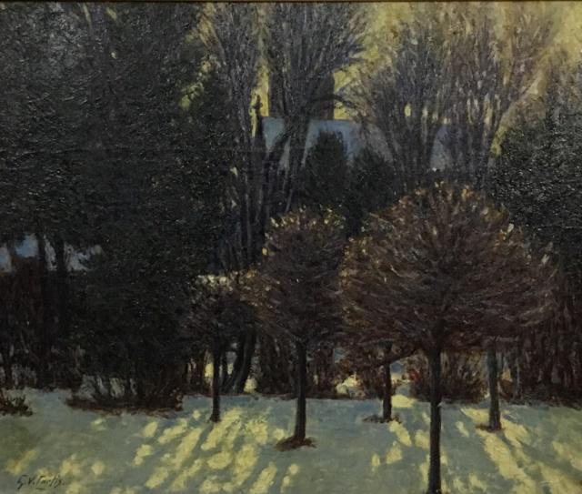 Sidney Curtis Oil on Canvas Evening in Snow (1 of 5)