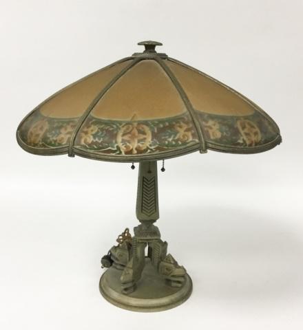 Bradley & Hubbard Lamp with Reverse Painted Shade (1 of 20)
