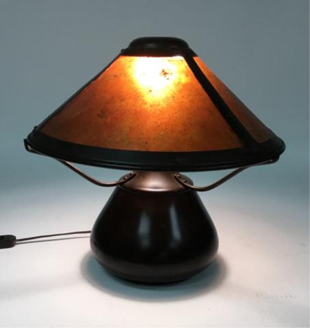 Copper and Mica Arts & Crafts Table Lamp (1 of 8)
