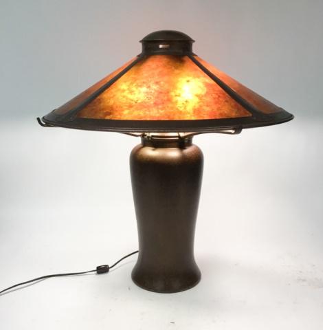 Large Copper and Mica Arts & Crafts Table Lamp (1 of 12)
