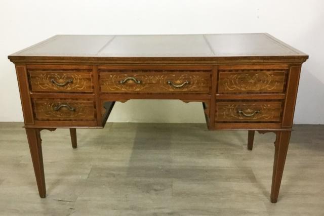 Edwardian Mahogany & Marquetry Writing Table (1 of 6)