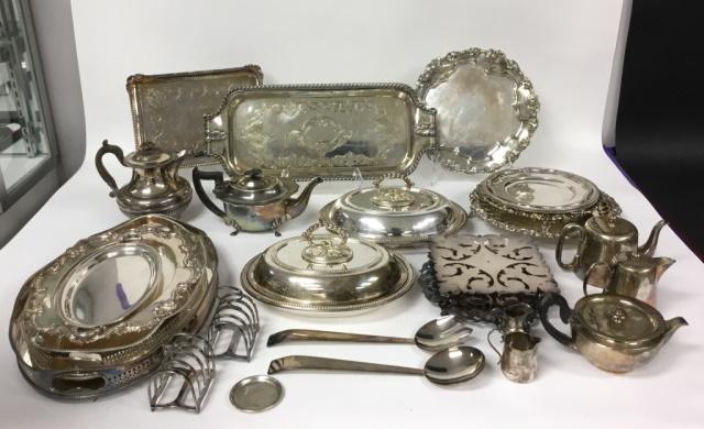 Large Grouping of Silverplate (1 of 16)