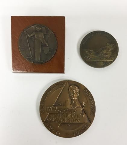 3 Bronze Commemorative Medals (1 of 8)