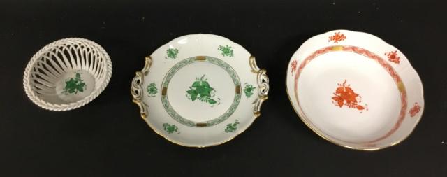 3 Pieces of Herend Chinese Bouquet Porcelain (1 of 14)