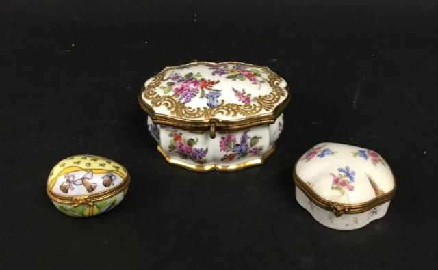 Three French Porcelain Boxes (1 of 20)