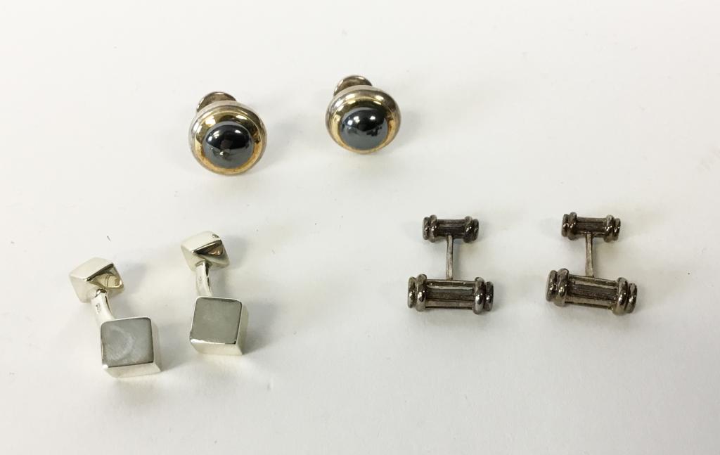 3 Pairs of Tiffany & Co. Sterling Cufflinks (1 of 13)