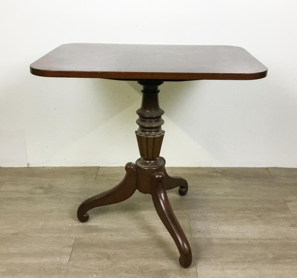 Tilt-Top Table: 28 1/2"H x 30"L x 21 3/4"W
