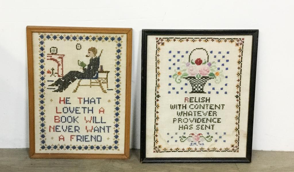 2 Needlework Sampler Mottoes (1 of 10)