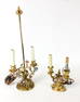 2 Bronze Electrified Candelabra