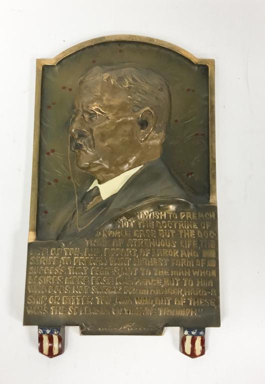 Theodore Roosevelt Bronze Relief Plaque (1 of 4)