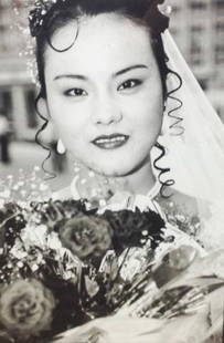 Black and White Photo of a bride by Larry Silver: Black and White Photo of a bride by Larry Silver Photo wrinkling Frame: 20"x24" Sight Size: 16"x20"