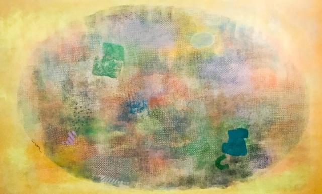 Robert Natkin Abstract Oil on Canvas: Robert Natkin (American, 1930-2010). Signed lower left Natkin, dated 1982 with artist's stamp on verso. 42" x 70"