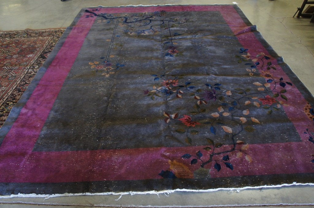 Handmade Antique Art Deco 11.6 x 8.10 Rug: Good Condition. See photos for details. Shipping available