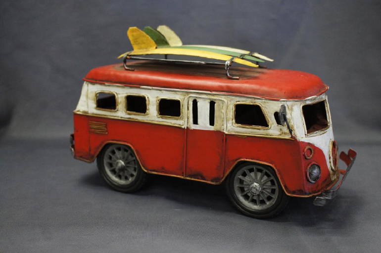 Vintage Metal Volks Wagone Van Toy Car