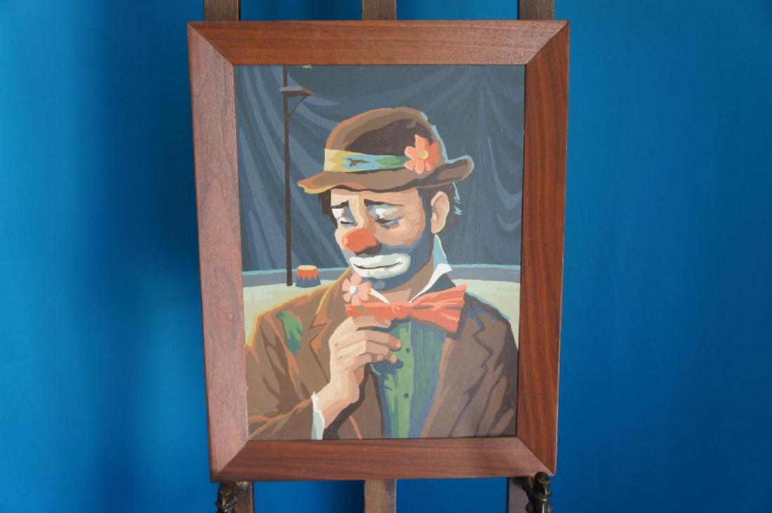 Oil On Board Sad Clown (1 of 3)