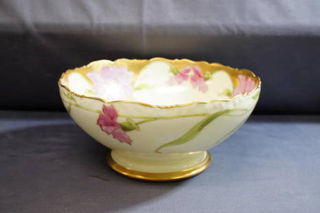 Antique Limoges Hand Painted Bowl: Marked T&V Limoges, France on bottom. This piece is in excellent condiditon. See photos for details. Shipping available.