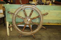 Antique ship's wheel