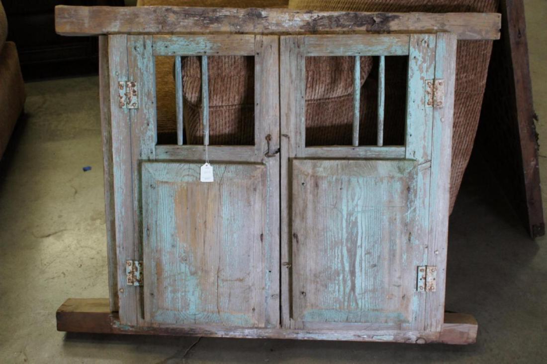 Early European wooden window panel (1 of 3)