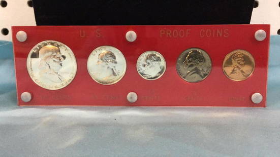 1961 Us Proof Coins: Franklin, Washington, Roosevelt, Jefferson, And Lincoln