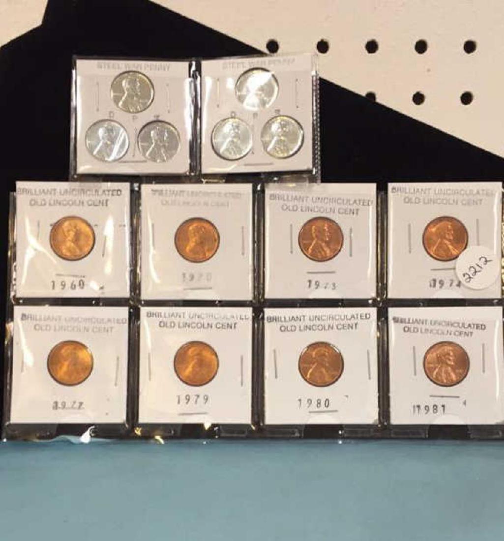 10 Wheat Penny & 6 Steel Wartime Pennys (1 of 3)