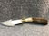 Steel Stag Handle knife with leather holder - 2