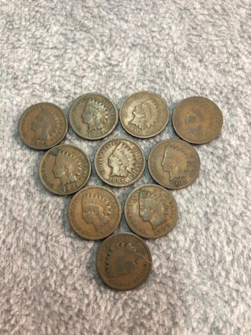 10 Indian Head Pennies (1 of 2)