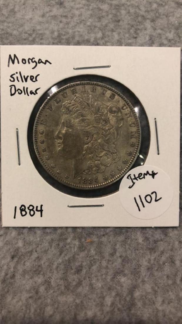 1884 Morgan Silver Dollar: See photos for details. Shipping available.