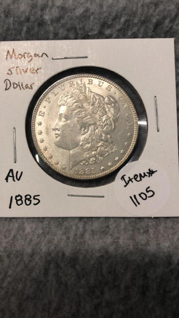 1885 Morgan Silver Dollar AU (1 of 2)