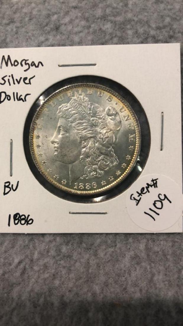 1886 Morgan Silver Dollar BU (1 of 2)