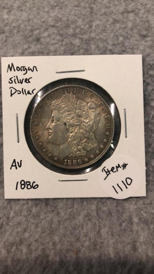 1886 Morgan Silver Dollar AU (1 of 2)