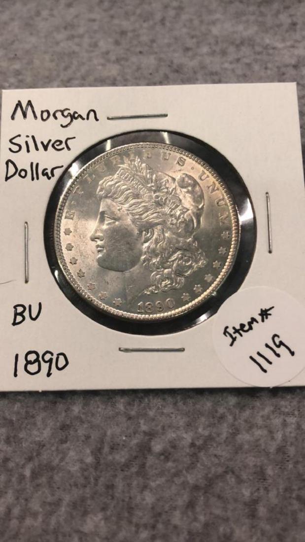1890 Morgan Silver Dollar BU (1 of 2)