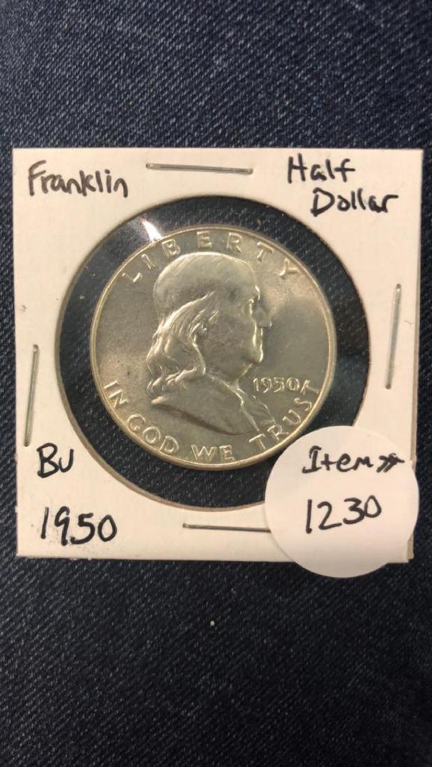 1950 Franklin Half Dollar Bu (1 of 2)
