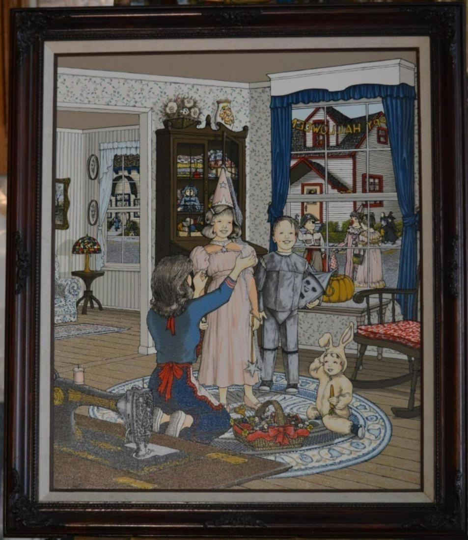 H. Hargrove Halloween Scene Serigraph (1 of 8)