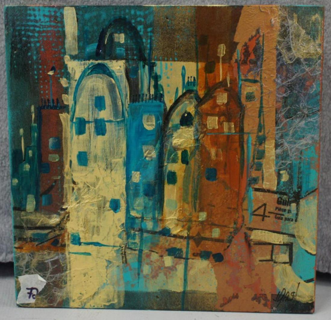 Acrylic on Board City Scene (1 of 5)