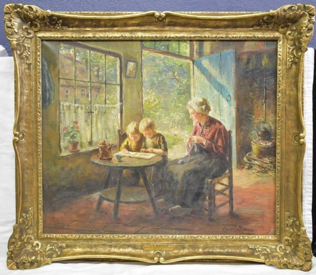 Cornelius Christian Zwaan Dutch Interior Scene O/C (1 of 9)