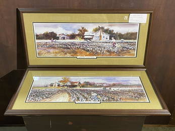 Pair of Framed Prints of Cotton Pickin'