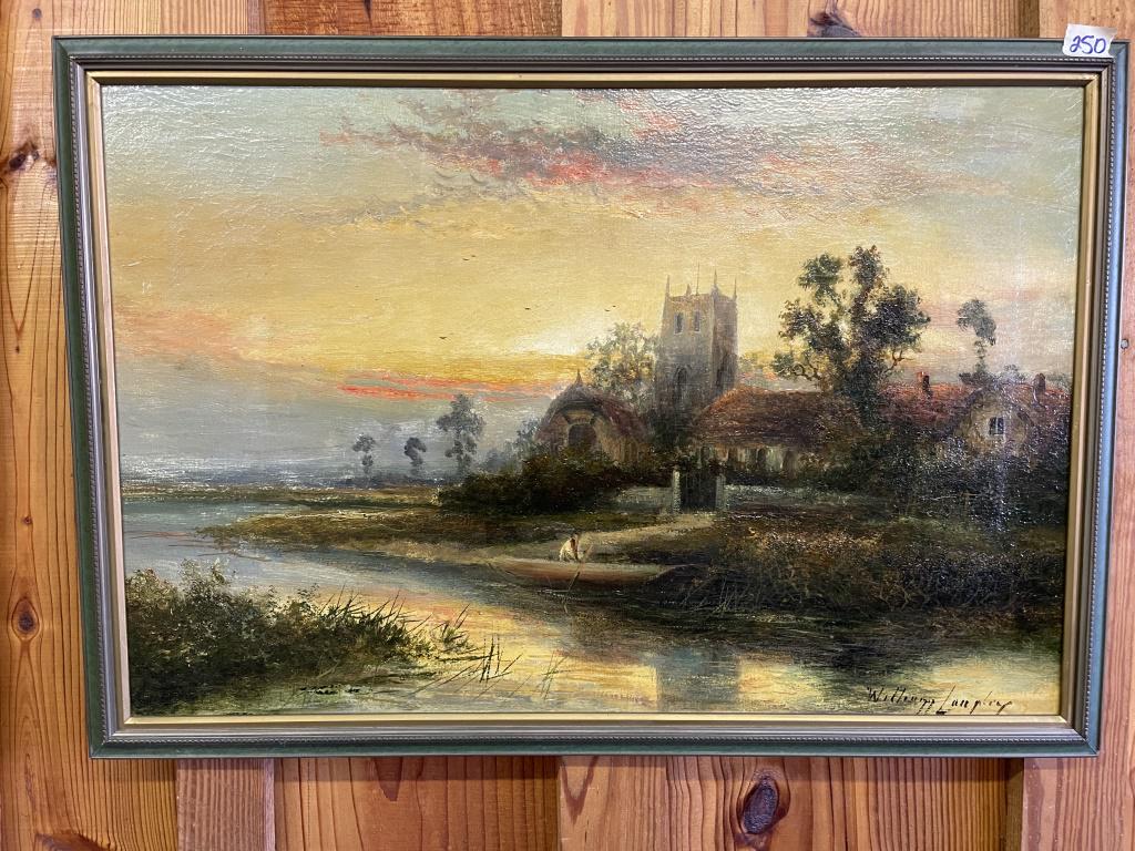William Langley Oil on canvas: Artist Signed 25.5 x 17.5